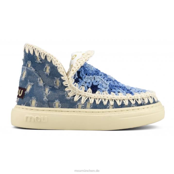 Auffälliges gehäkeltes Denim-Patchwork Frauen 0V6X85 Denim-Patchwork Mou