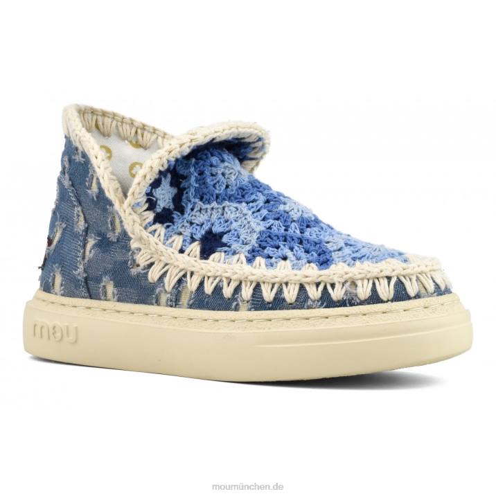 Auffälliges gehäkeltes Denim-Patchwork Frauen 0V6X85 Denim-Patchwork Mou