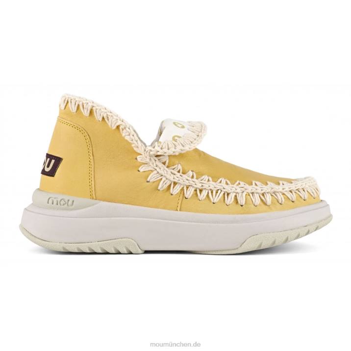 Jogger aus glattem Leder Frauen 0V6X107 Toffee Mou