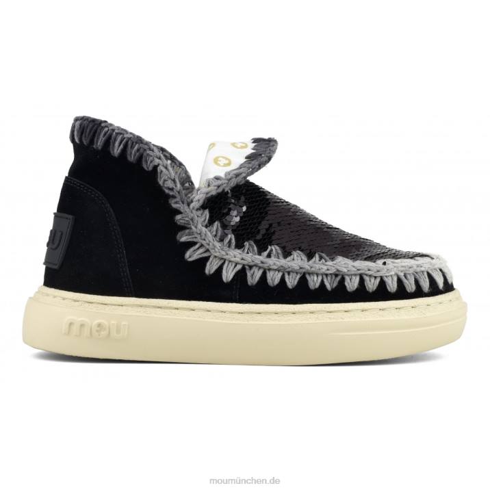 Kräftige Wildleder-Nähte Frauen 0V6X82 Schwarz Mou