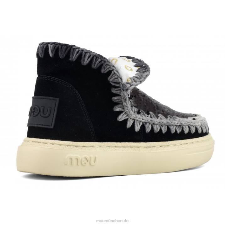 Kräftige Wildleder-Nähte Frauen 0V6X82 Schwarz Mou