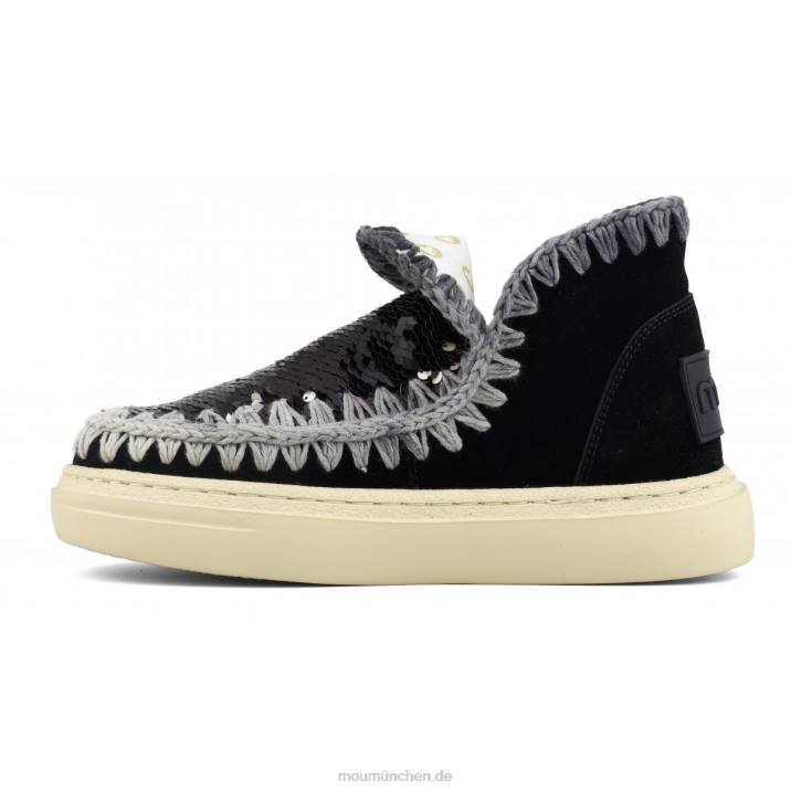 Kräftige Wildleder-Nähte Frauen 0V6X82 Schwarz Mou