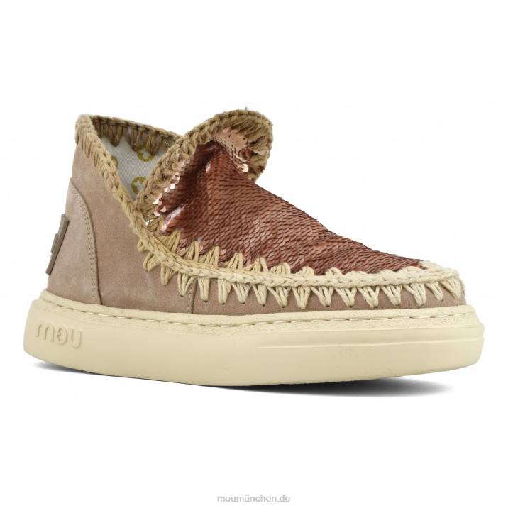 Kräftige Wildleder-Nähte Frauen 0V6X84 rosa Sand (Flussmittel) Mou