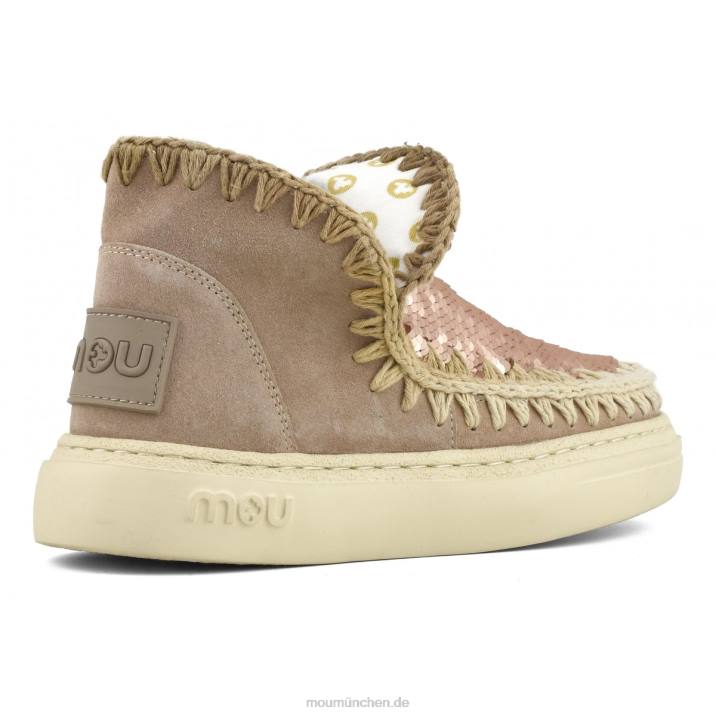 Kräftige Wildleder-Nähte Frauen 0V6X84 rosa Sand (Flussmittel) Mou