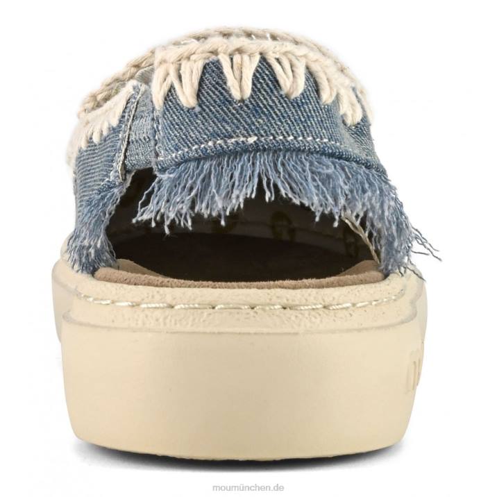 kühner Clog Frauen 0V6X98 hell gewaschener Denim Mou