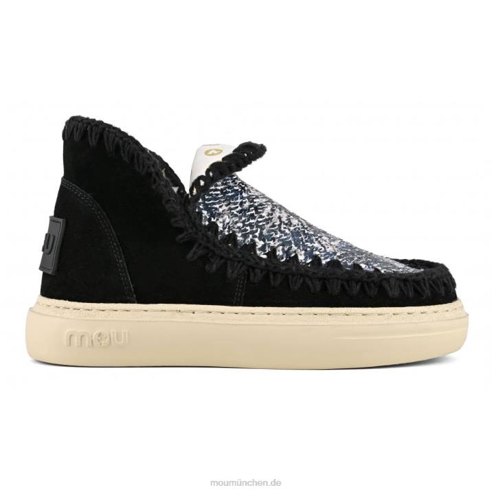 kräftiges Wildleder und Pailletten Frauen 0V6X80 Schwarz Mou