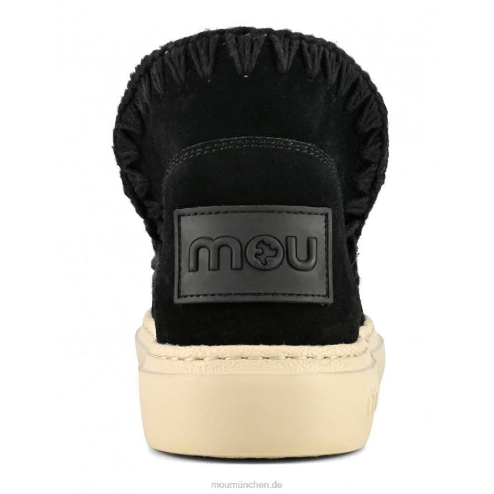 kräftiges Wildleder und Pailletten Frauen 0V6X80 Schwarz Mou