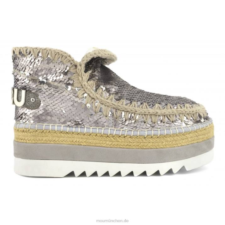 Eskimo-Jute-Pailletten Frauen 0V6X217 Pailletten Gunmetal Mou
