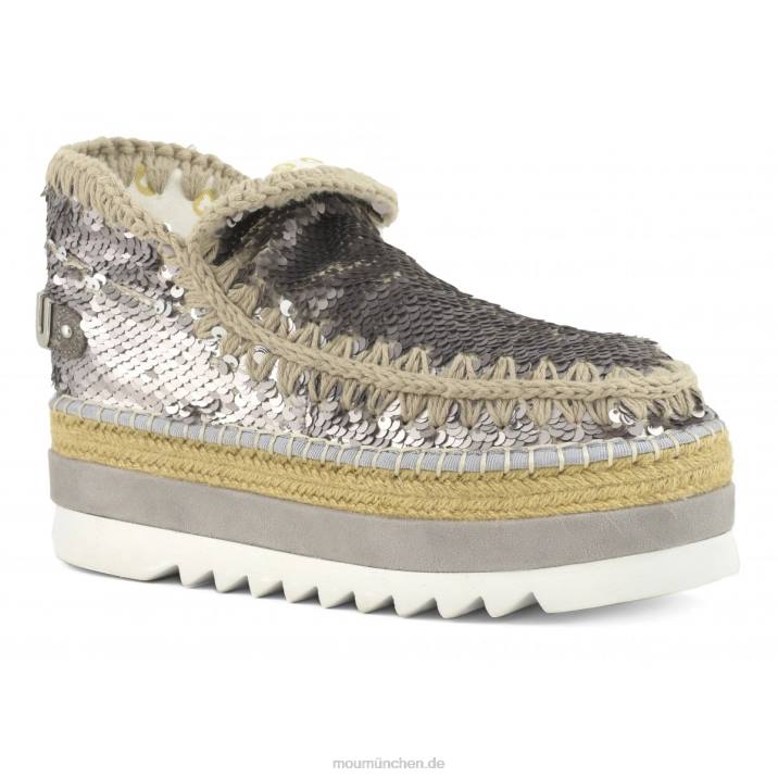 Eskimo-Jute-Pailletten Frauen 0V6X217 Pailletten Gunmetal Mou