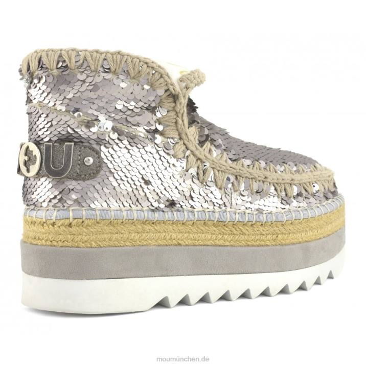 Eskimo-Jute-Pailletten Frauen 0V6X217 Pailletten Gunmetal Mou