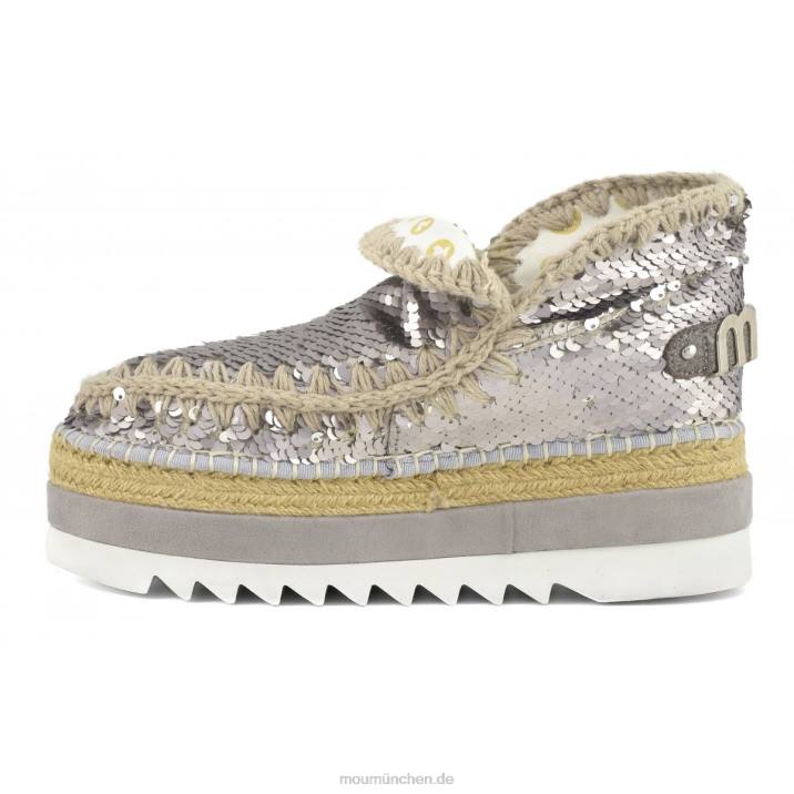 Eskimo-Jute-Pailletten Frauen 0V6X217 Pailletten Gunmetal Mou