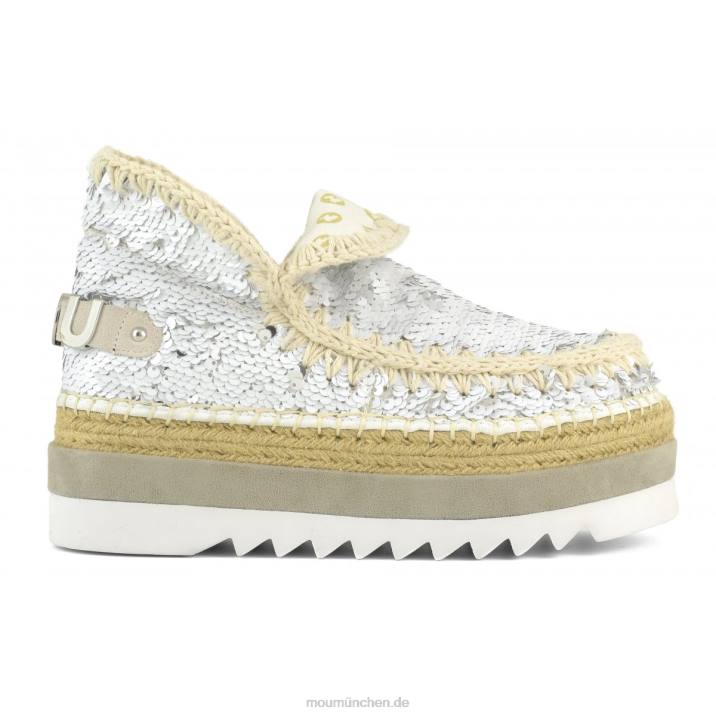 Eskimo-Jute-Pailletten Frauen 0V6X218 Pailletten weiß-silber Mou