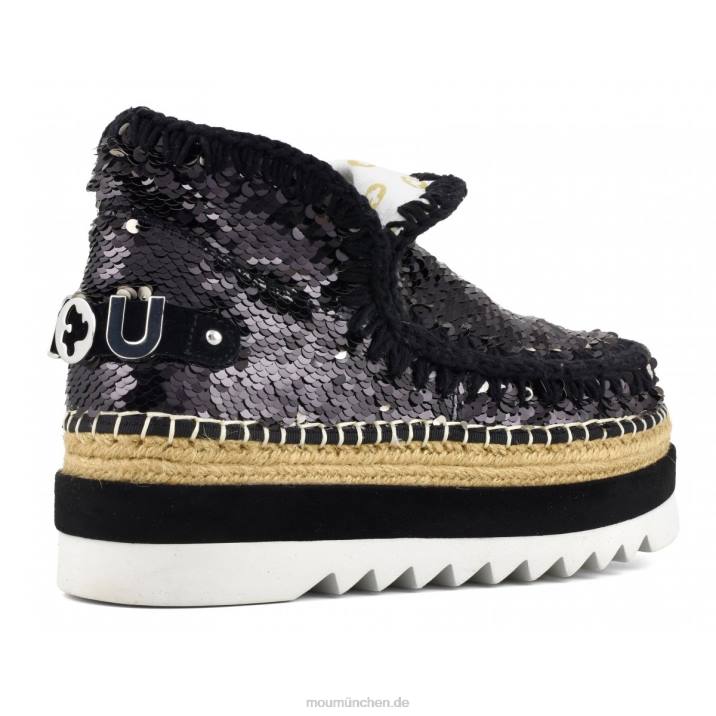 Eskimo-Jute-Pailletten Frauen 0V6X219 Pailletten schwarz Mou