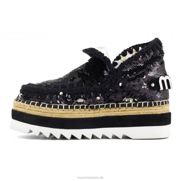 Eskimo-Jute-Pailletten Frauen 0V6X219 Pailletten schwarz Mou