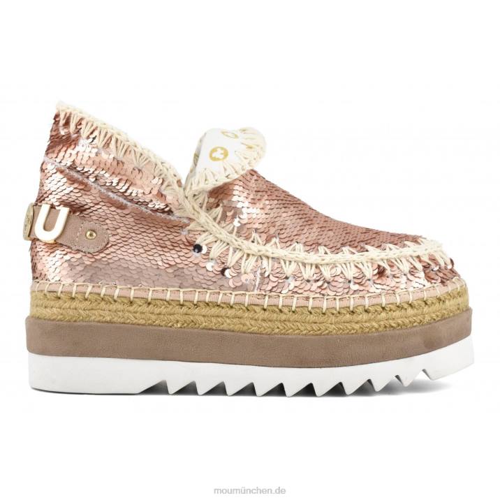Eskimo-Jute-Pailletten Frauen 0V6X220 Pailletten Roségold – Logo Gold Mou