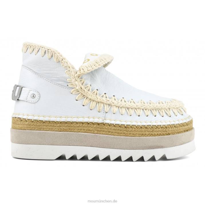 Eskimo-Jute-Spezialleder Frauen 0V6X213 Eidechse weiß Mou