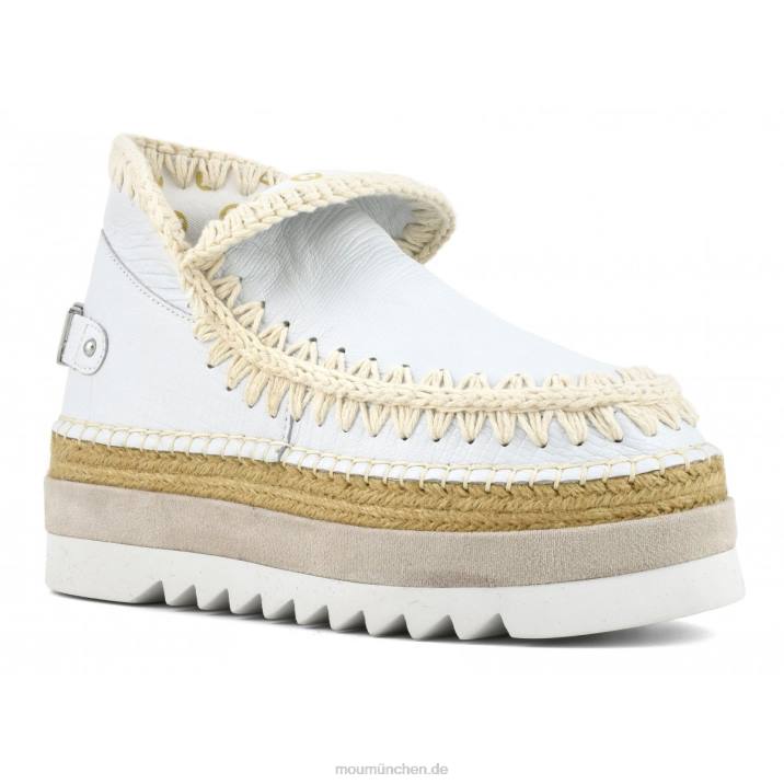 Eskimo-Jute-Spezialleder Frauen 0V6X213 Eidechse weiß Mou