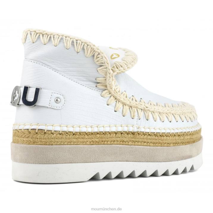 Eskimo-Jute-Spezialleder Frauen 0V6X213 Eidechse weiß Mou