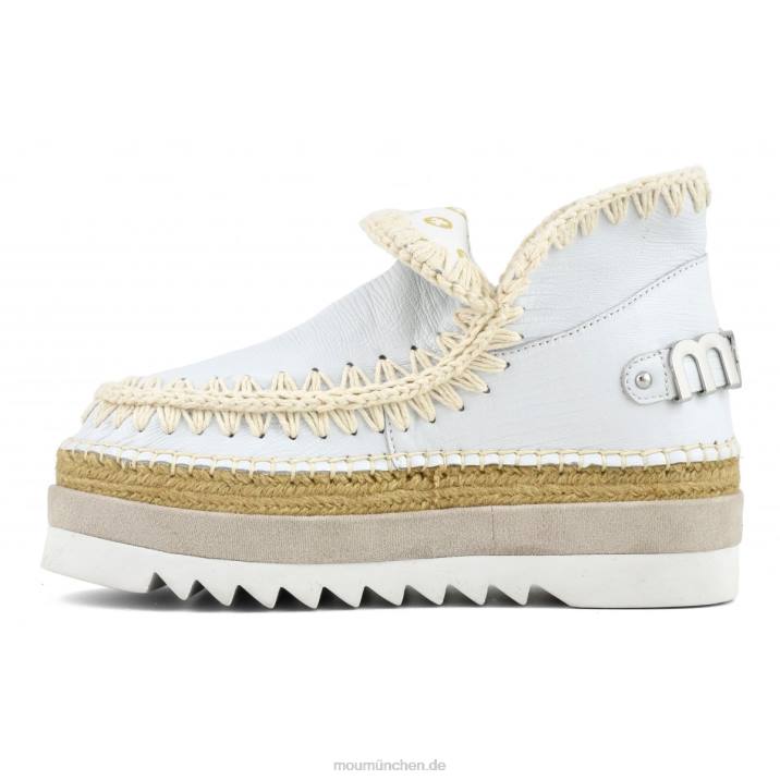 Eskimo-Jute-Spezialleder Frauen 0V6X213 Eidechse weiß Mou