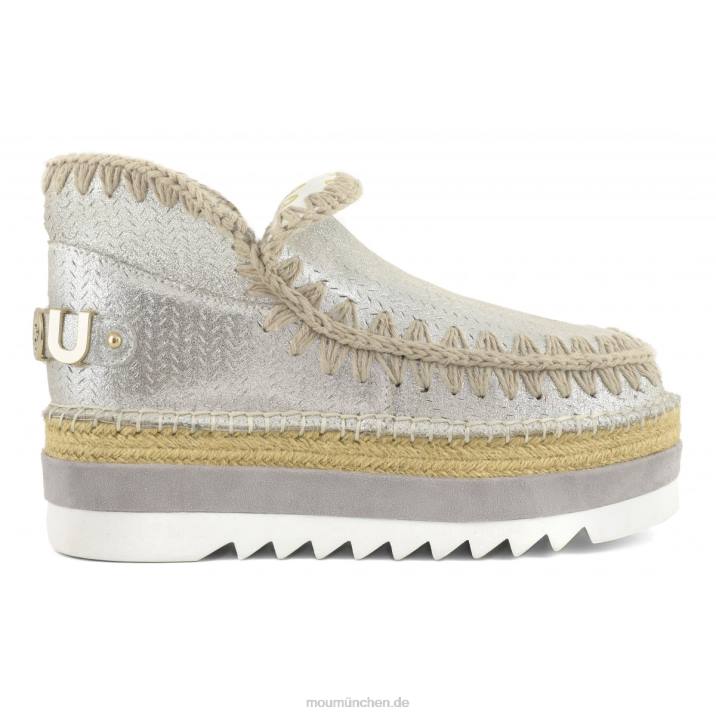 Eskimo-Jute mit perforiertem Mikroglitter Frauen 0V6X216 Mikroglitter Elefantengrau Mou