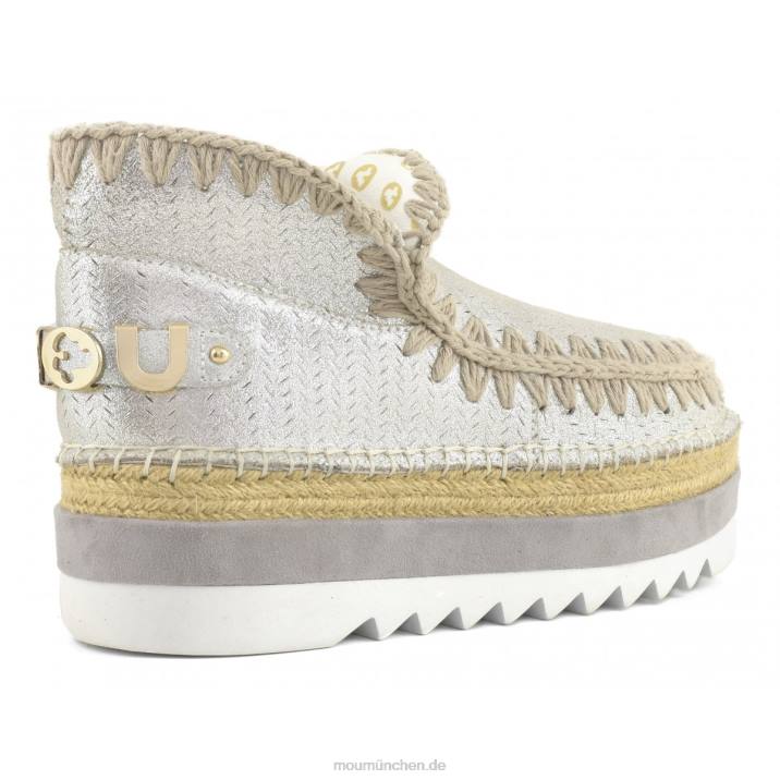 Eskimo-Jute mit perforiertem Mikroglitter Frauen 0V6X216 Mikroglitter Elefantengrau Mou