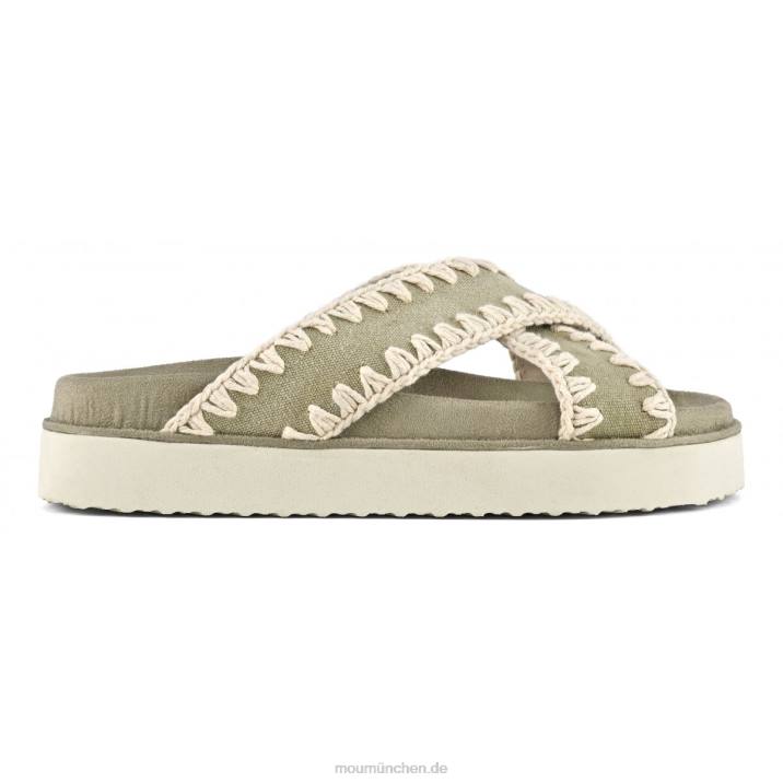 Bio-Sandale überkreuzt Frauen 0V6X181 Stein Mou