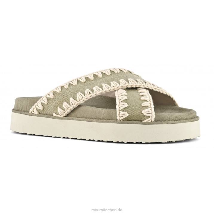 Bio-Sandale überkreuzt Frauen 0V6X181 Stein Mou