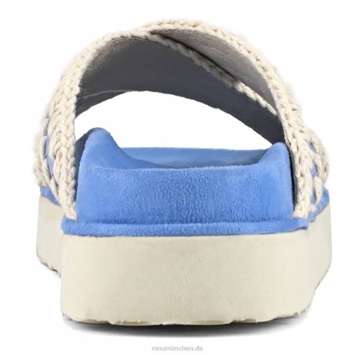 Bio-Sandale überkreuzt Frauen 0V6X182 blau Mou