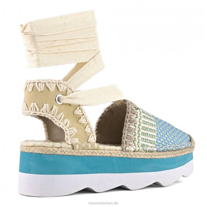 Espa-Sandale Frauen 0V6X175 mehrfarbiger Bast/Wildleder Mou