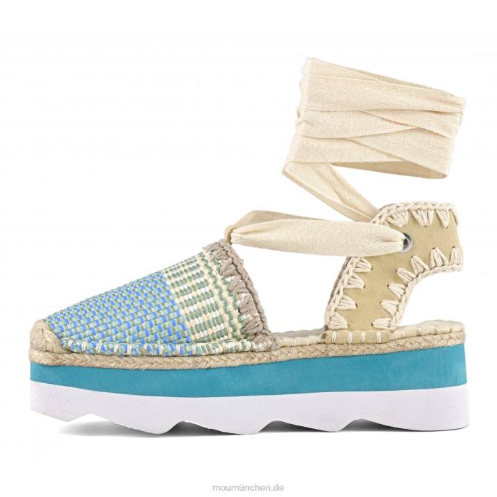 Espa-Sandale Frauen 0V6X175 mehrfarbiger Bast/Wildleder Mou