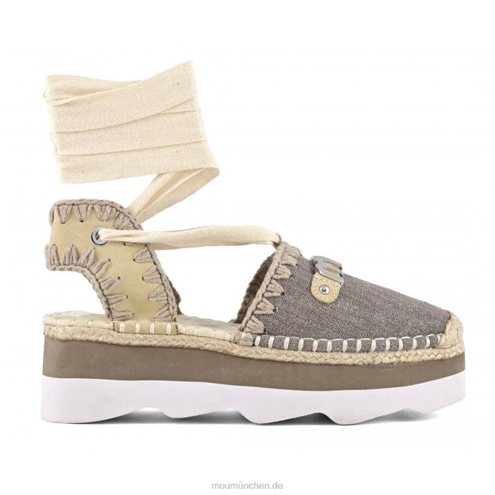 Espa-Sandale mit Logo Frauen 0V6X176 Holzkohle Mou