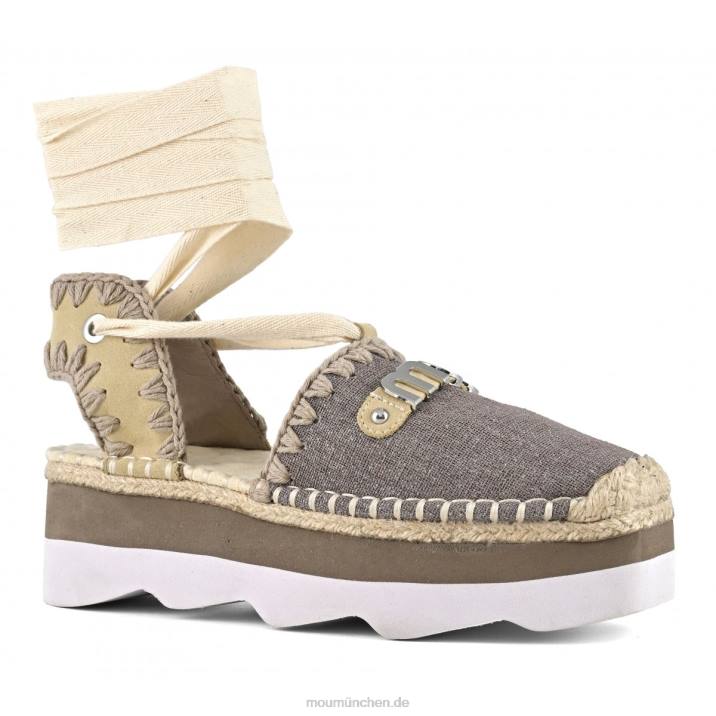 Espa-Sandale mit Logo Frauen 0V6X176 Holzkohle Mou
