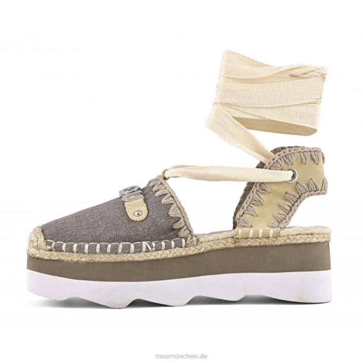 Espa-Sandale mit Logo Frauen 0V6X176 Holzkohle Mou