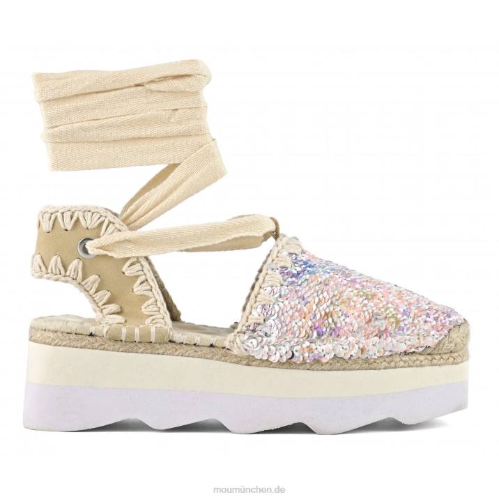 Espa-Sandale mit Pailletten Frauen 0V6X178 Nude-Mix Mou