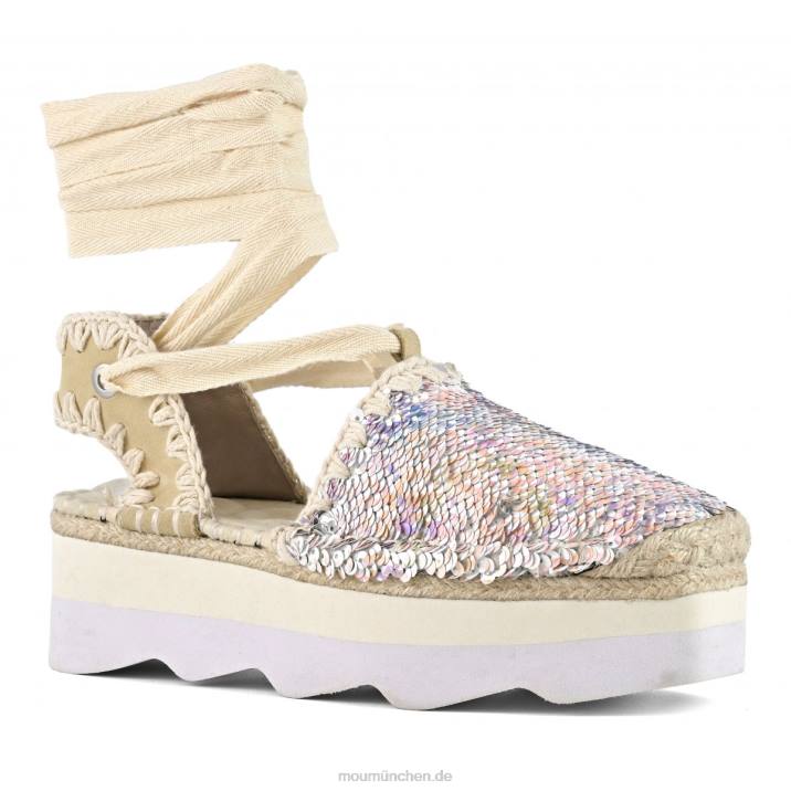 Espa-Sandale mit Pailletten Frauen 0V6X178 Nude-Mix Mou