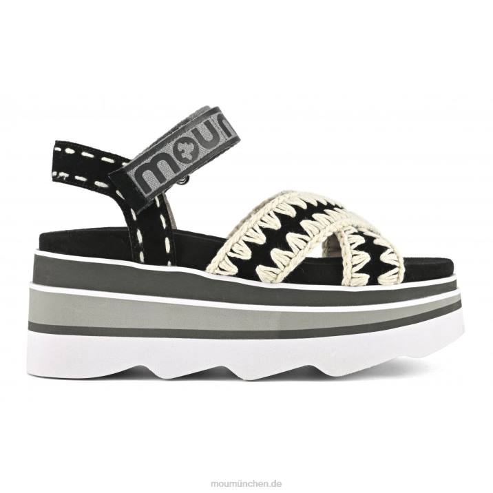 Eva-Keil kreuz und quer Frauen 0V6X173 Schwarz Mou