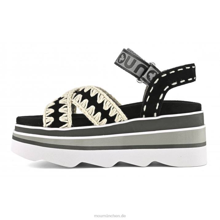 Eva-Keil kreuz und quer Frauen 0V6X173 Schwarz Mou