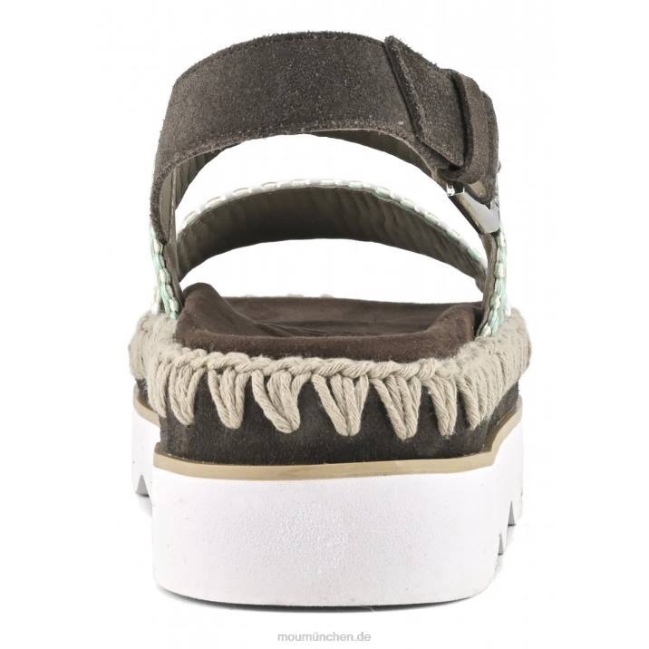 High-EVA-Bio-Sandale Frauen 0V6X164 mehrfarbiger Bast/Wildleder Mou