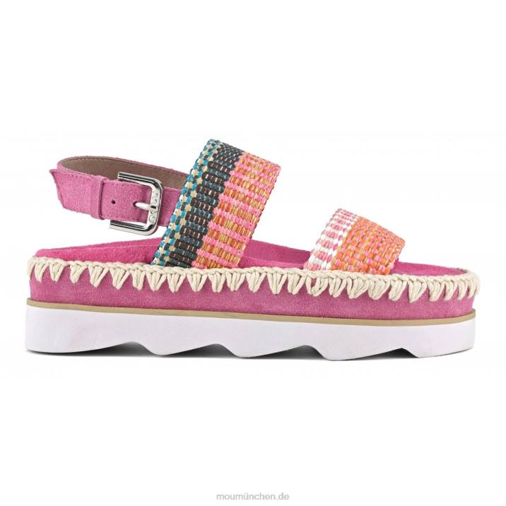 High-EVA-Bio-Sandale Frauen 0V6X165 mehrfarbiger Bast/Wildleder Mou