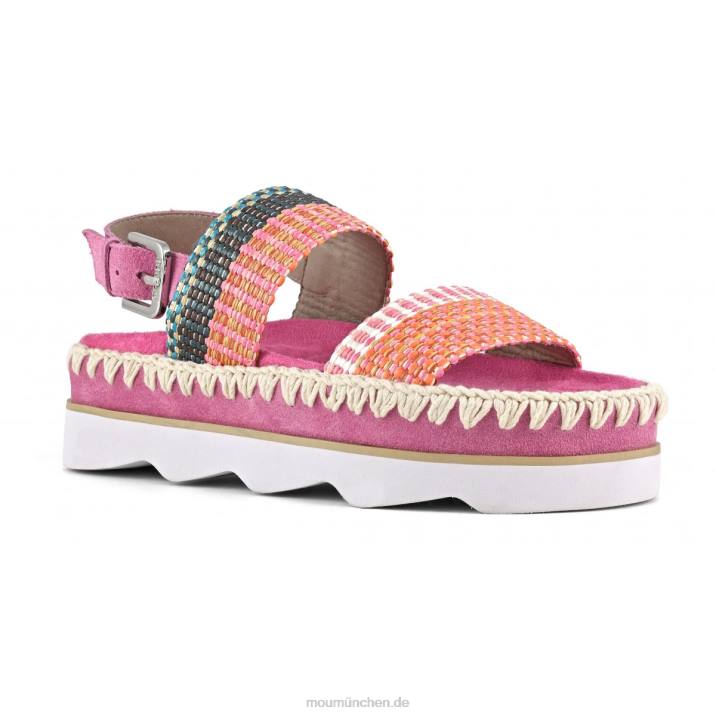 High-EVA-Bio-Sandale Frauen 0V6X165 mehrfarbiger Bast/Wildleder Mou