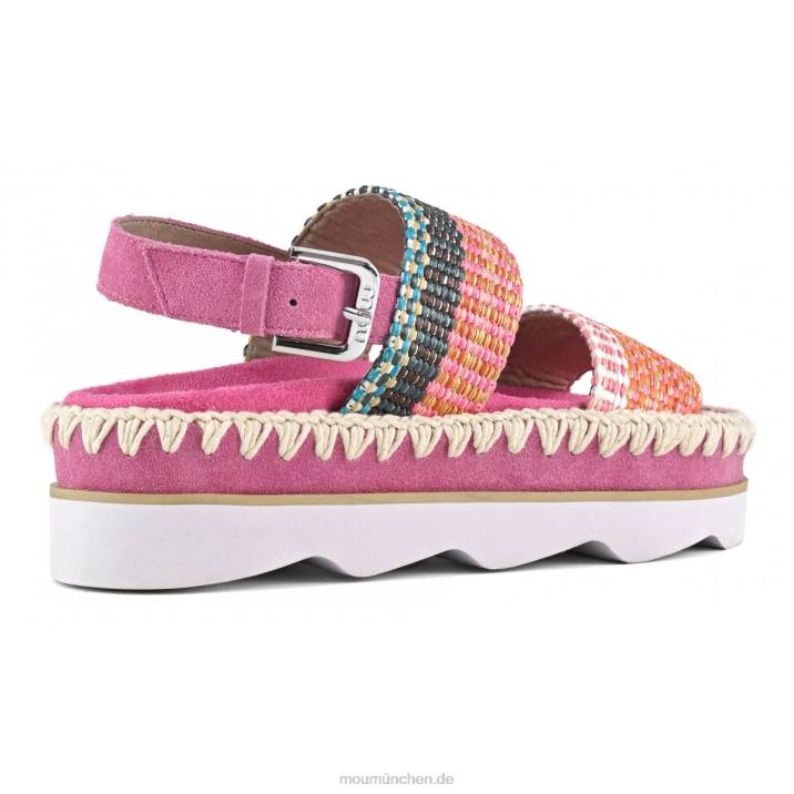 High-EVA-Bio-Sandale Frauen 0V6X165 mehrfarbiger Bast/Wildleder Mou