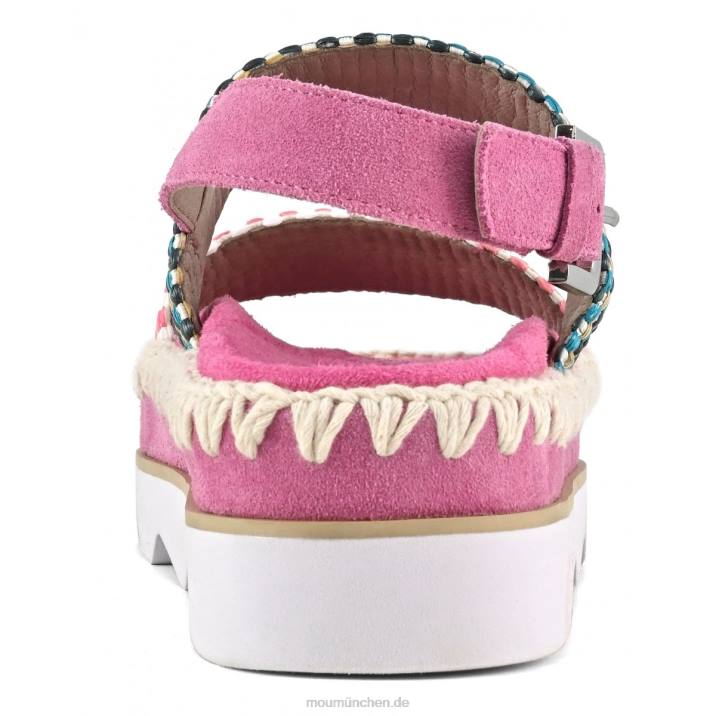 High-EVA-Bio-Sandale Frauen 0V6X165 mehrfarbiger Bast/Wildleder Mou