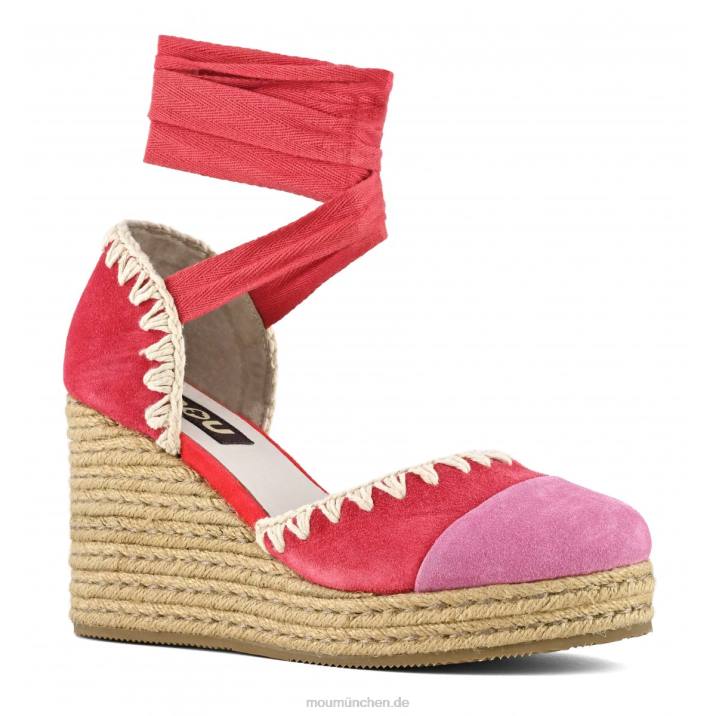 Jute-Keilschnürer Frauen 0V6X209 Rot Mou