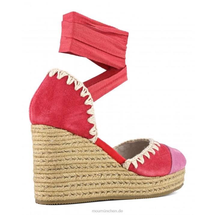 Jute-Keilschnürer Frauen 0V6X209 Rot Mou