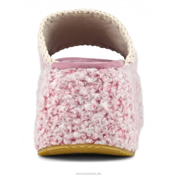 Klobige Flatform-Slide Frauen 0V6X140 Rosa Mou