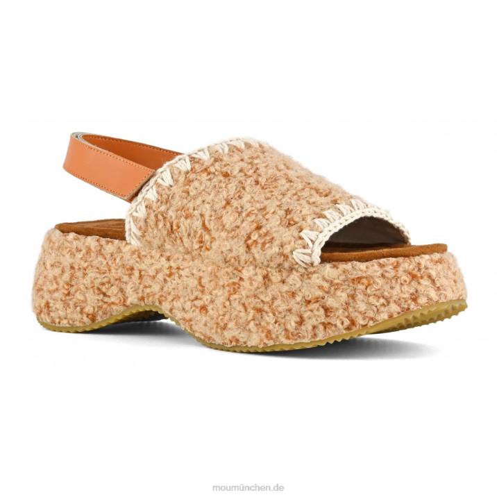 Klobiger Slingback Frauen 0V6X147 bräunen Mou