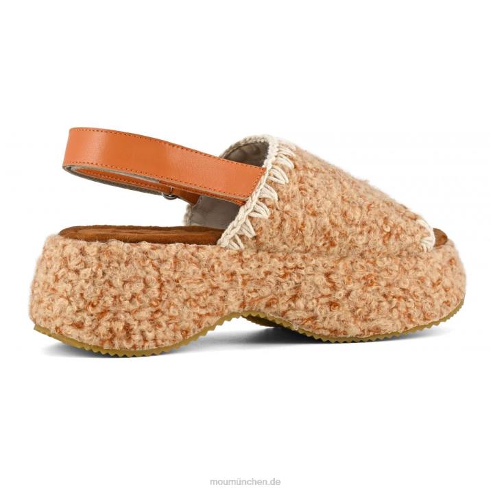 Klobiger Slingback Frauen 0V6X147 bräunen Mou