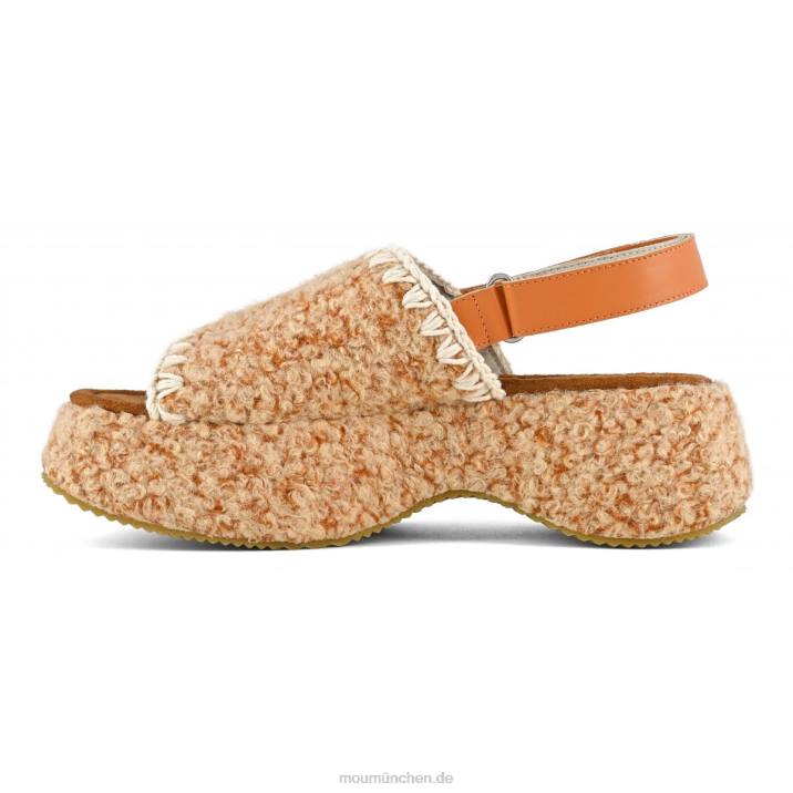 Klobiger Slingback Frauen 0V6X147 bräunen Mou