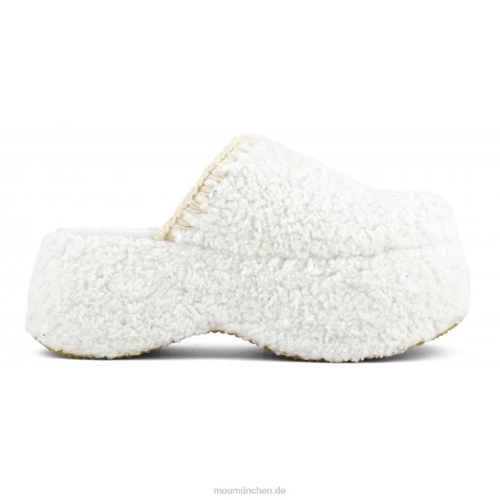 Klobiges Plateau-Sherpa-Pelz Frauen 0V6X141 Weiss Mou