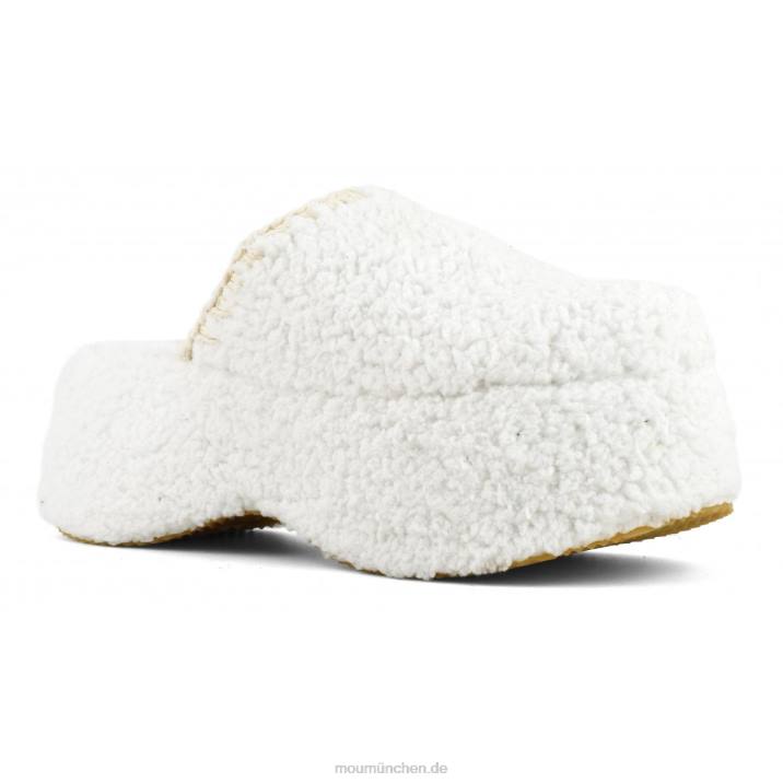 Klobiges Plateau-Sherpa-Pelz Frauen 0V6X141 Weiss Mou